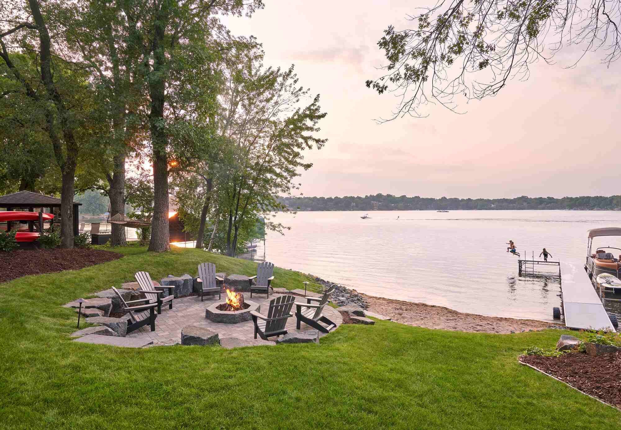 Retaining wall in White Bear Lake managing heavy rain and preventing erosion